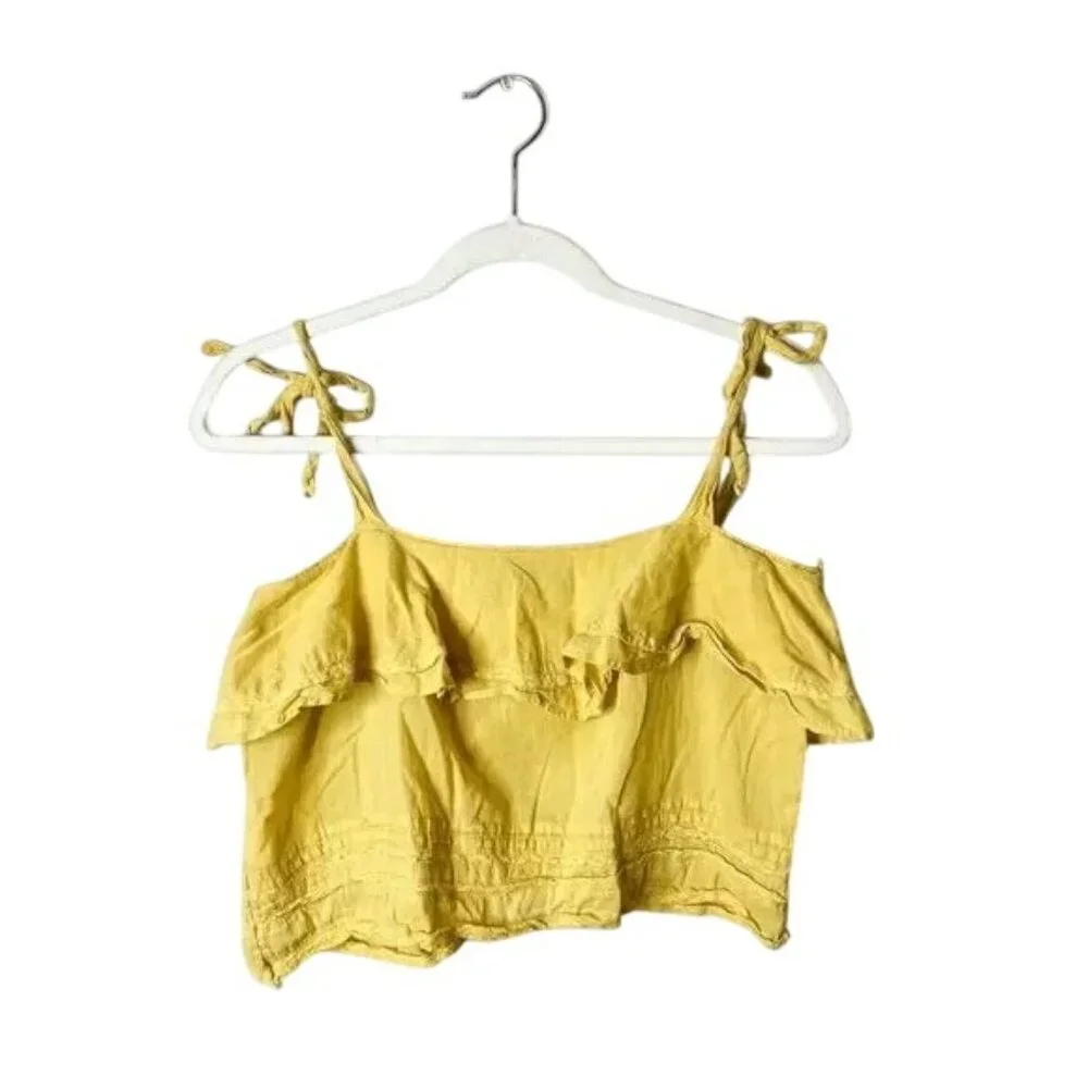 Urban Outfitters Yellow Ruffle Crop Top - Picture 5 of 7